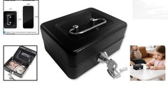 Portable X-Small Cash Box with Key Control – Durable Alloy Steel Design 4.92”