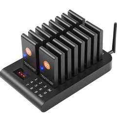 Uimoso Wireless Paging System with 16 Coasters for Restaurant Guest Queue