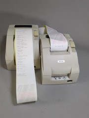 Lot of 2 Epson TM-U220PD Receipt Printer M188D No Power Adapter Tested Working