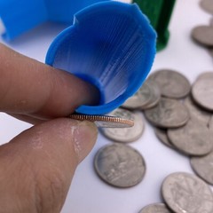 COIN COUNTING TUBES FAST WRAP PENNY NICKEL DIME QUARTER USA /3d printed