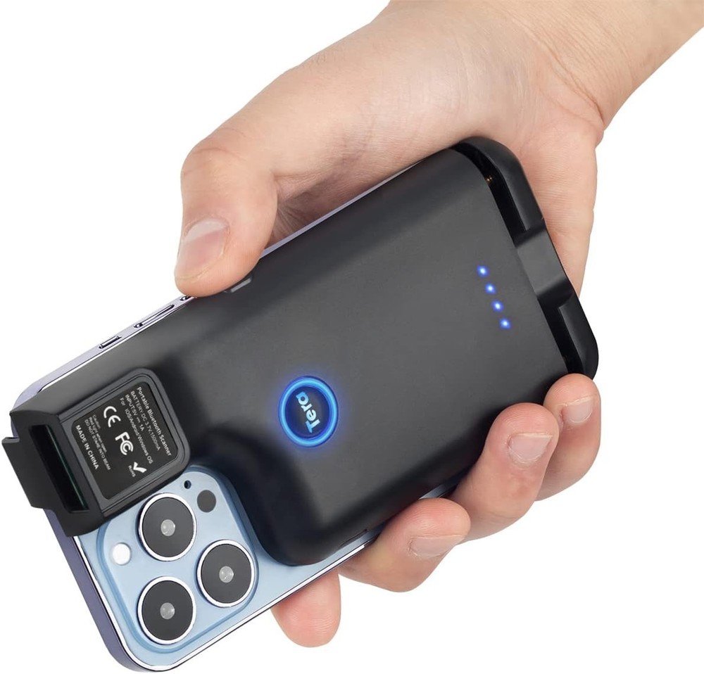 Wireless Portable Barcode Scanner Back Clip 3 in 1 2.4GHz Wireless & USB Wired &