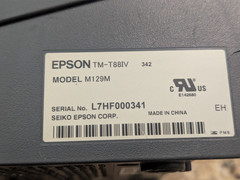 Epson Receipt Printer TM-T88IV Model: M129M Ethernet