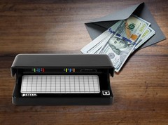 Portable Counterfeit Money Detector Machine with UV Light – Rechargeable Bill Ch