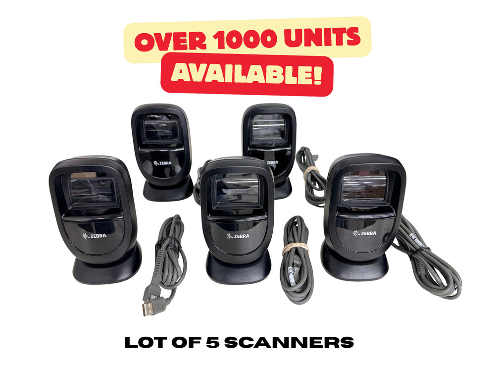 Lot of 5 Zebra Barcode Scanner DS9308-SR00004ZZWW