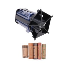 Coin Sorter Tube Coin Counter with Coin Wrappers,5-IN-1 Change Sorter3387