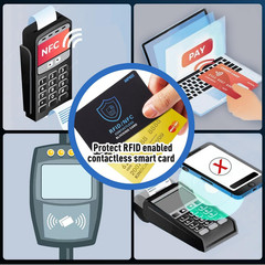 5 Pack RFID Blocking Card NFC Blocker Credit Card Passport Protector Wallet