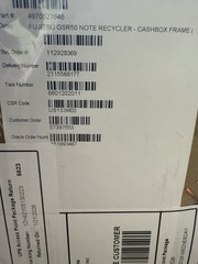 FUJITSU GSR50 NOTE RECYCLER – CASHBOX FRAME 4970527646