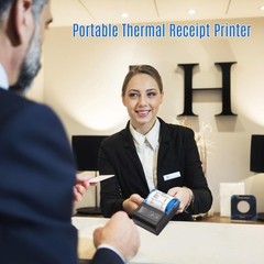 Receipt Printer, Portable Mini Thermal Receipt Printers USB Receipt Bill Tick…