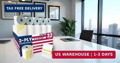 (32 Rolls) 2 Ply Kitchen Printer Paper White/Yellow Carbonless Rolls 3″ x 95 Fee
