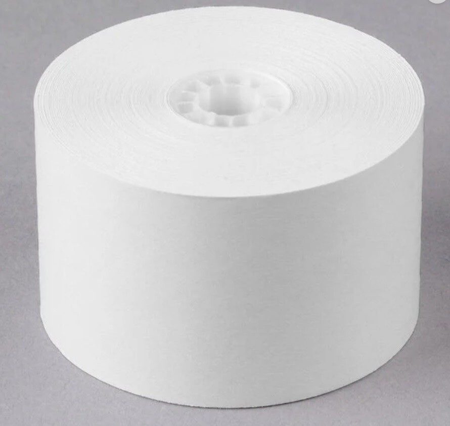 44mm x 150′ 1 Ply Bond Paper, 90 rolls, plastic wrapped in sets of 10