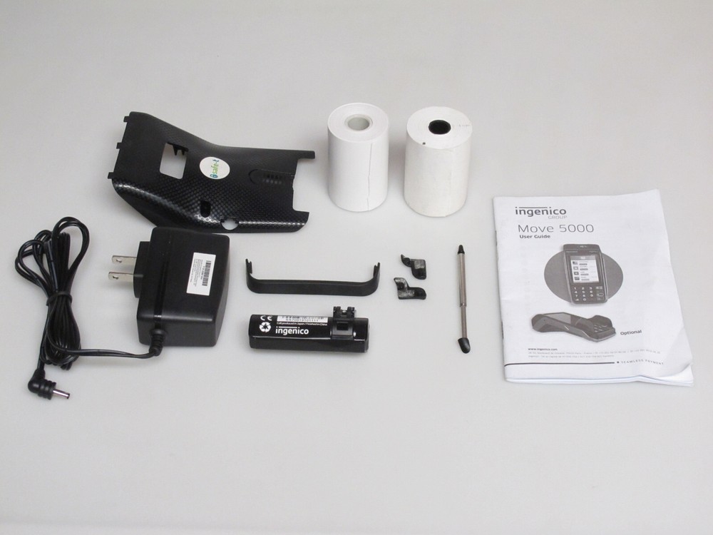 Ingenico Move 5000 complete accessory bundle: cover charger battery stylus +more