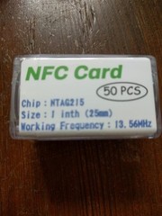 50 Pcs NFC Tags NTAG215 Blank NFC Cards Stickers, Rewritable Programmable NFC 21