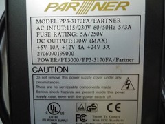 Partner POS Power Supply PP3-3170FA / PT3000 12-Pin W Power cord