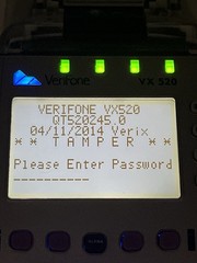 Verifone VX520 CREDIT / DEBIT Card POS Terminal With Power Cord AS IS NO BACK SE