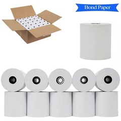 3 x 165 Bond Kitchen Printer/Cash Register/Receipt Tape Paper – 50 rolls/cs
