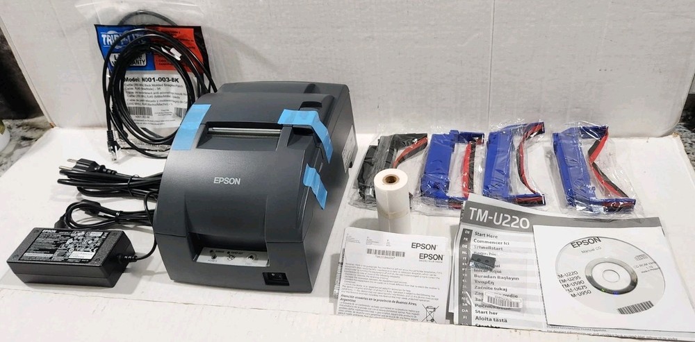 Epson TM-U220B Pos Kitchen Receipt Printer ETHERNET Network. New Open Box