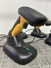 Lot of (4) Adesso NuScan 4100B Wireless Barcode Scanner & USB Charging Stand