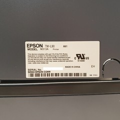 Epson TM-L90 M313A Thermal Label Barcode Receipt Printer w/ Serial Cable & Riser