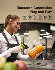 Inateck 2D Barcode Scanner, Wireless Bluetooth 2.4Ghz AI APP & SDK
