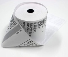 (10 Rolls – 50 GSM) 3” x 95′ White/Canary 2 Ply Carbonless Kitchen Printer P…
