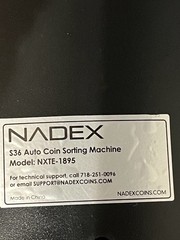 Nadex S36 Coin Automatic Coin Sorter/Wrapper Used Works! Model NXTE-1895