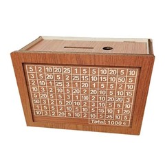Wooden Money Box Kids Adults Money Box Money Saver Portable Retro Change Box