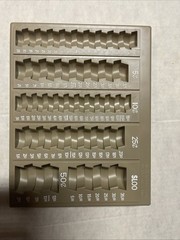 Nadex Coin Counter Handling Tray With Lid 6 Compartment Coin Sorter Teller (B7)