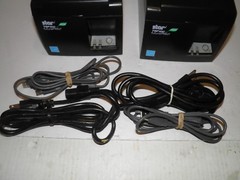 Lot of 2 Star TSP100II Thermal POS Receipt Printer USB with Power Cord 143IIU