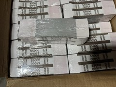 Qty. 20,000 – $5,000 Brown Self-Sealing Currency Straps / Bands