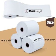 20 ROLLS 3-1/8″ x 230′ THERMAL POS RECEIPT PRINTER ROLL PAPER – FOR Star Tsp100