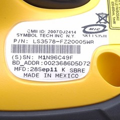 Symbol LS3578-FZ20005WR Handheld Wireless Rugged Bluetooth 1D Barcode Scanner