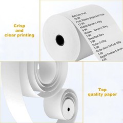 BPA Free Thermal POS Paper Roll 57mm x 26m (2 1/4″ x 85′) – 50 Rolls/Case Bulk