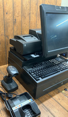 NCR Real POS 7616 w/ Monitor Keyboard Printer Scanner Card Reader Cash Drawer #2
