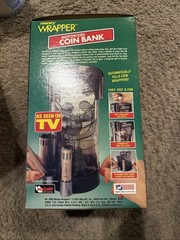 VTG MAGNIF Money Wrapper Motorized Coin Bank Made in USA 1994 AS SEEN ON TV