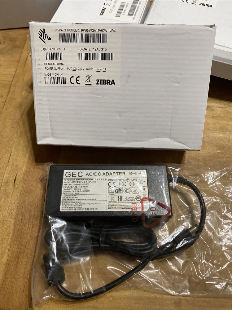 PWR-WGA12V60W-1WW KPL-060F GPA-601D-120500 Zebra ET5 POWER SUPPLY FOR CRADLE✌️