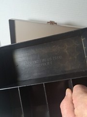 Vtg. Rockaway Metal Products Corp Cash Metal Lock Box, Inwood New York, No KEY