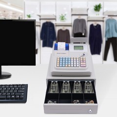 NEW Electronic Cash Register 48 Keys Cash Management System with Thermal Printer