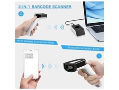 NETUM Wireless Wi-Fi 2D Barcode Scanner Connect 1D QR White DS2800
