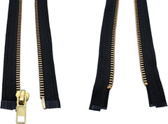 ®#5 Brass – Separating Zipper. Color Black. Made in the USA. (1 Zipper/Pack) (22