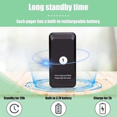 TD157 Restaurant Pager System: 984ft Range with 16 Pagers for Ultimate Service