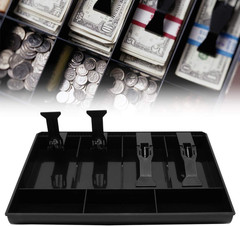 Cash Register Drawer Insert Tray 4 Bill 3 Coin Compartments Money Storage