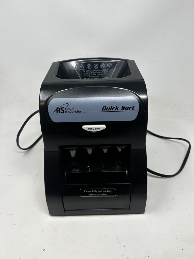 Royal Sovereign Quick Sort Electric Coin Sorter Counter Machine QS-1AC Tested