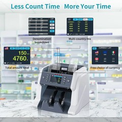 RIBAO BC-40 Money Bill Counter Machine Mixed Denomination Counting Commercial