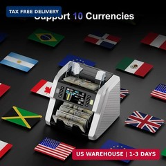 LOLARAN AL-923 Mixed Denomination Money Counter Machine, Value Counting with CIS