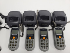 Lot of 4 Metrologic SP5500 Data Collector Inventory Scanner w/Charger Parts