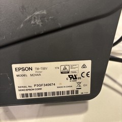Epson TM-T88V M244A USB / Serial Thermal POS Receipt Printer w/ Power Supply