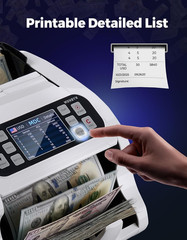 IMC22 Money Counter Machine Mixed Denomination, Dual-Display, CIS/UV/IR/MG Count