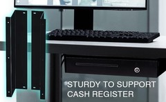 Under Counter Cash Drawer Mount Brackets, Heavy Duty Steel, Easy Install, 13-14
