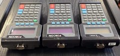 LOT OF 3 PERCON PT 2000 MOBILE HANDHELD COMPUTER BARCODE SCANNER- FOR PARTS ONLY