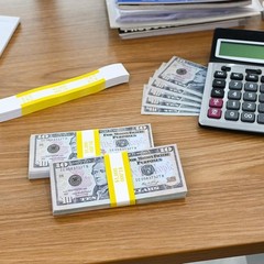 Self-Adhesive Currency Straps for Bills – 7.5×1.15 Inches in Yellow (100pcs)